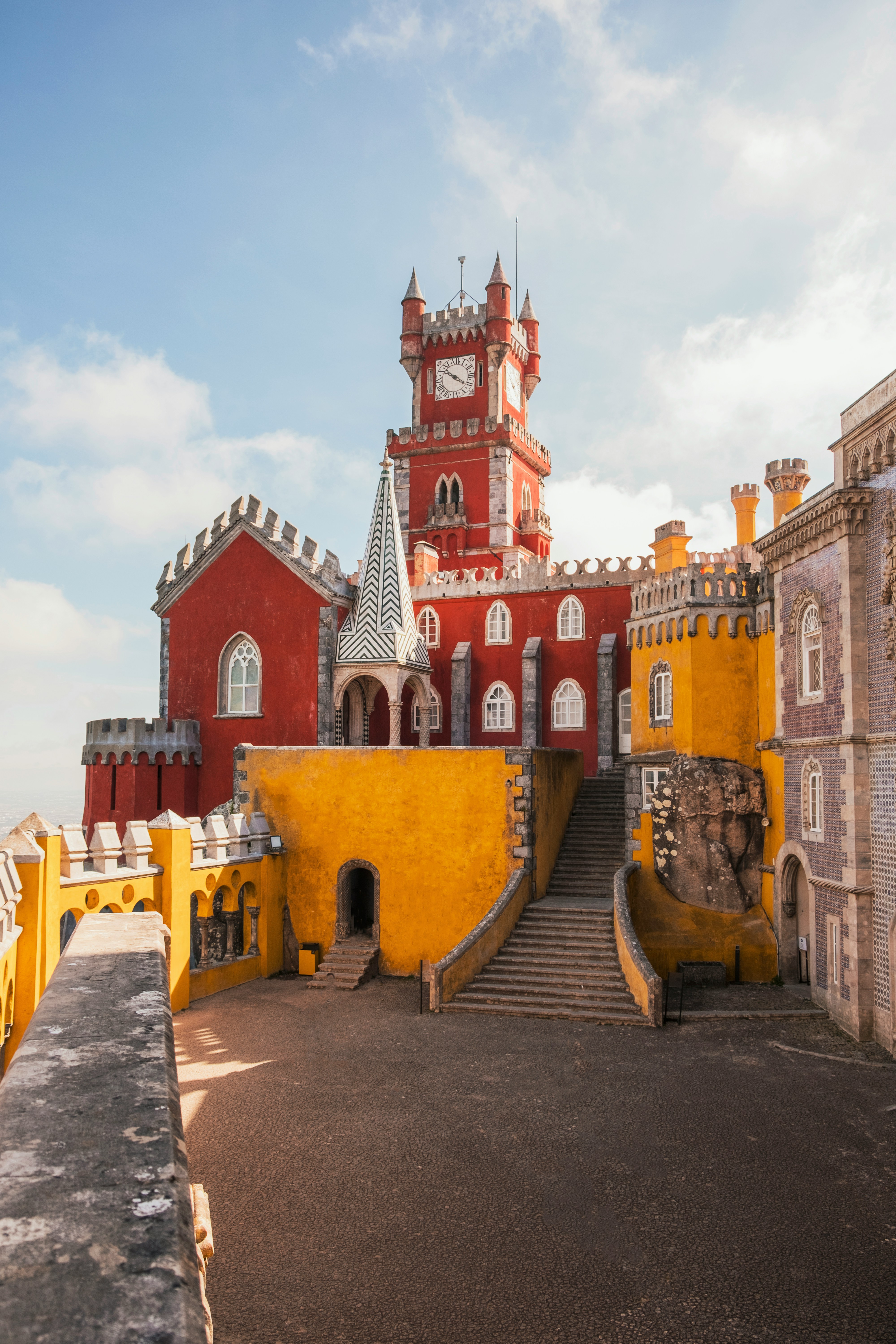 Colorful palace facade in Sintra