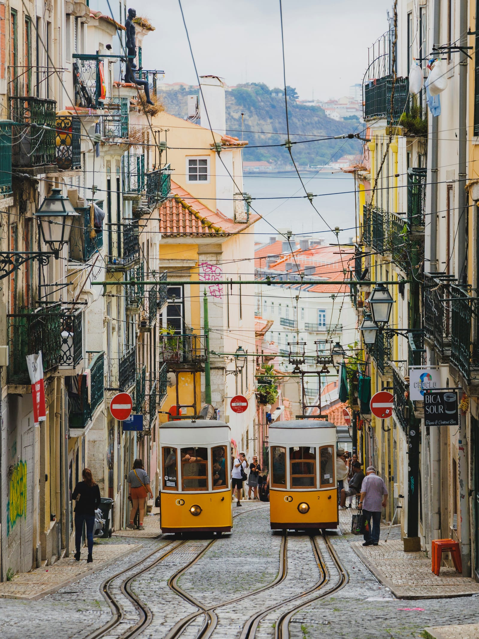 Narrow alley in Alfama district
